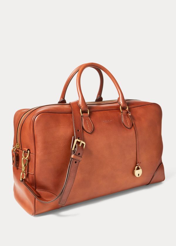 Men's Ralph Lauren Weekender Vachetta Duffel Bag | 876219NBT